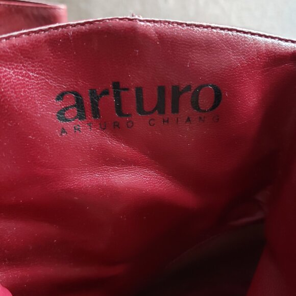 EUC - Artura Chiang Red Wine Ankle Boots (7.5 M) - Picture 7 of 10